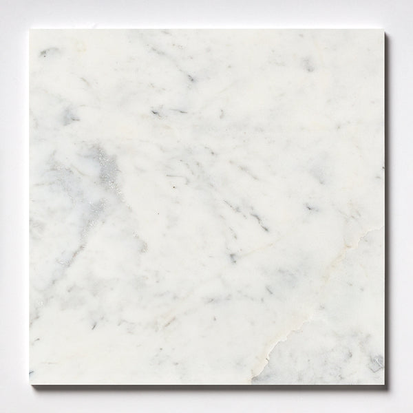 Carrara T Honed Marble Tiles 18x18