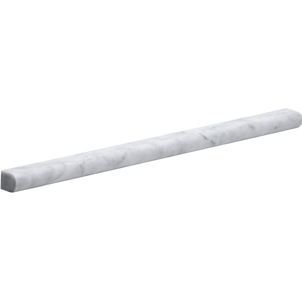 Carrara T Honed Pencil Marble Moldings 3/4x12