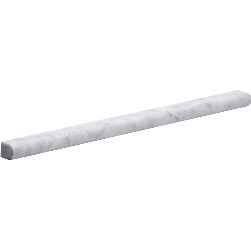 Carrara T Honed Pencil Marble Moldings 3/4x12 Marble Honed 2x12 Moldings