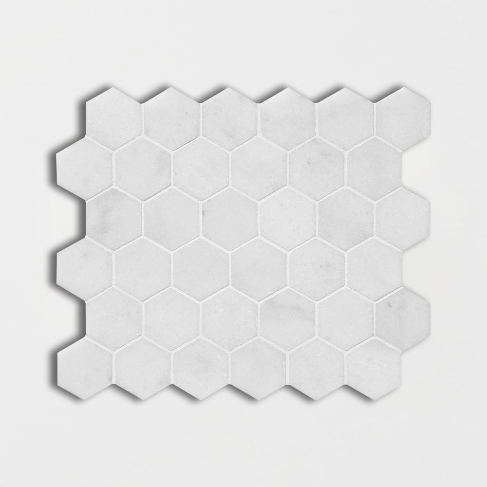 Carrara T Polished Hexagon Marble Mosaics 10 3/8x12 Marble Polished 12x12 Mosaics