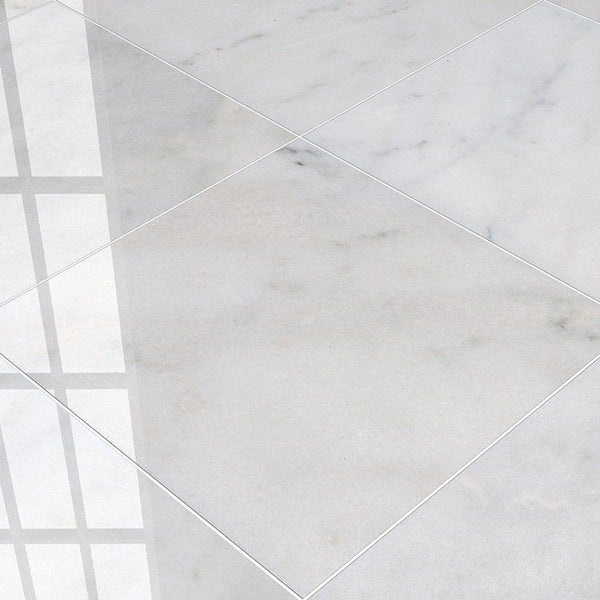Carrara T Polished Marble Tiles 24x24
