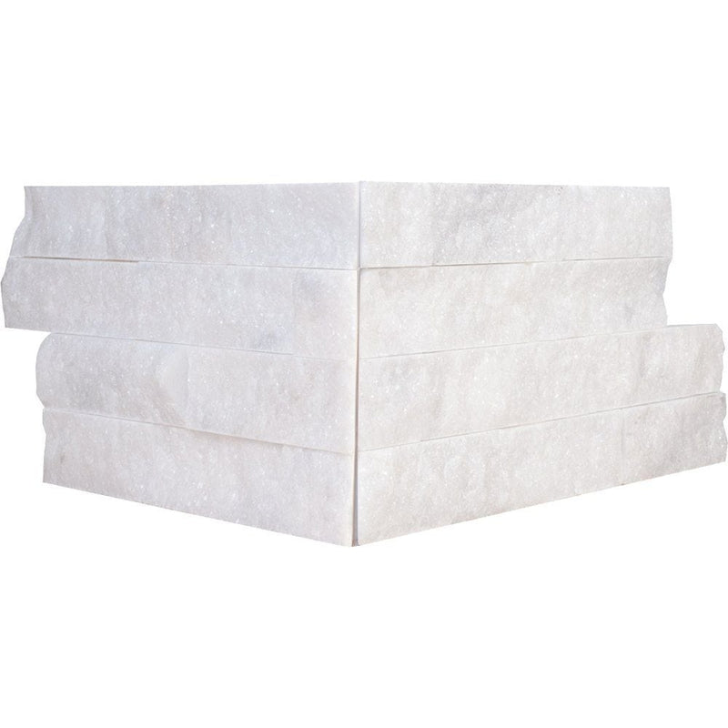 Carrara T Rock Face Corner Marble Ledger Panel 6x12 Marble Rock Face 6x12 Ledger Panel