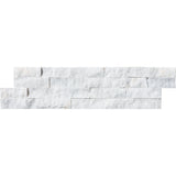 Carrara T Rock Face Marble Ledger Panel 6x24