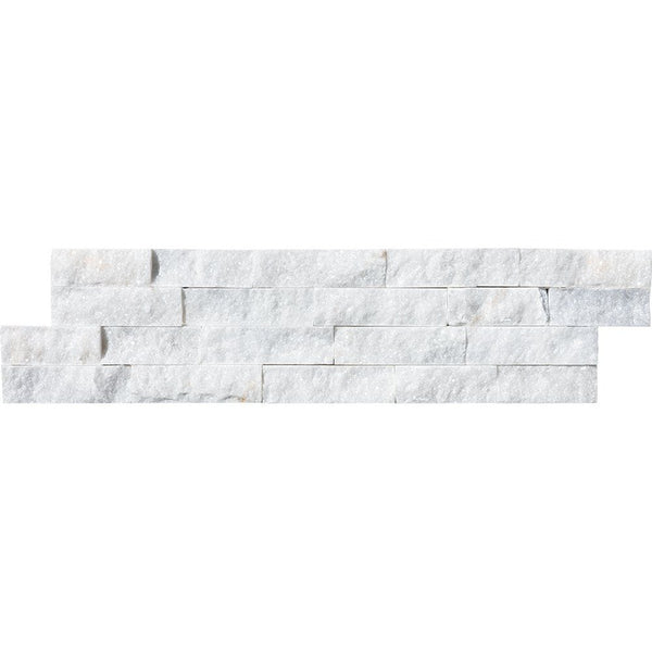 Carrara T Rock Face Marble Ledger Panel 6x24