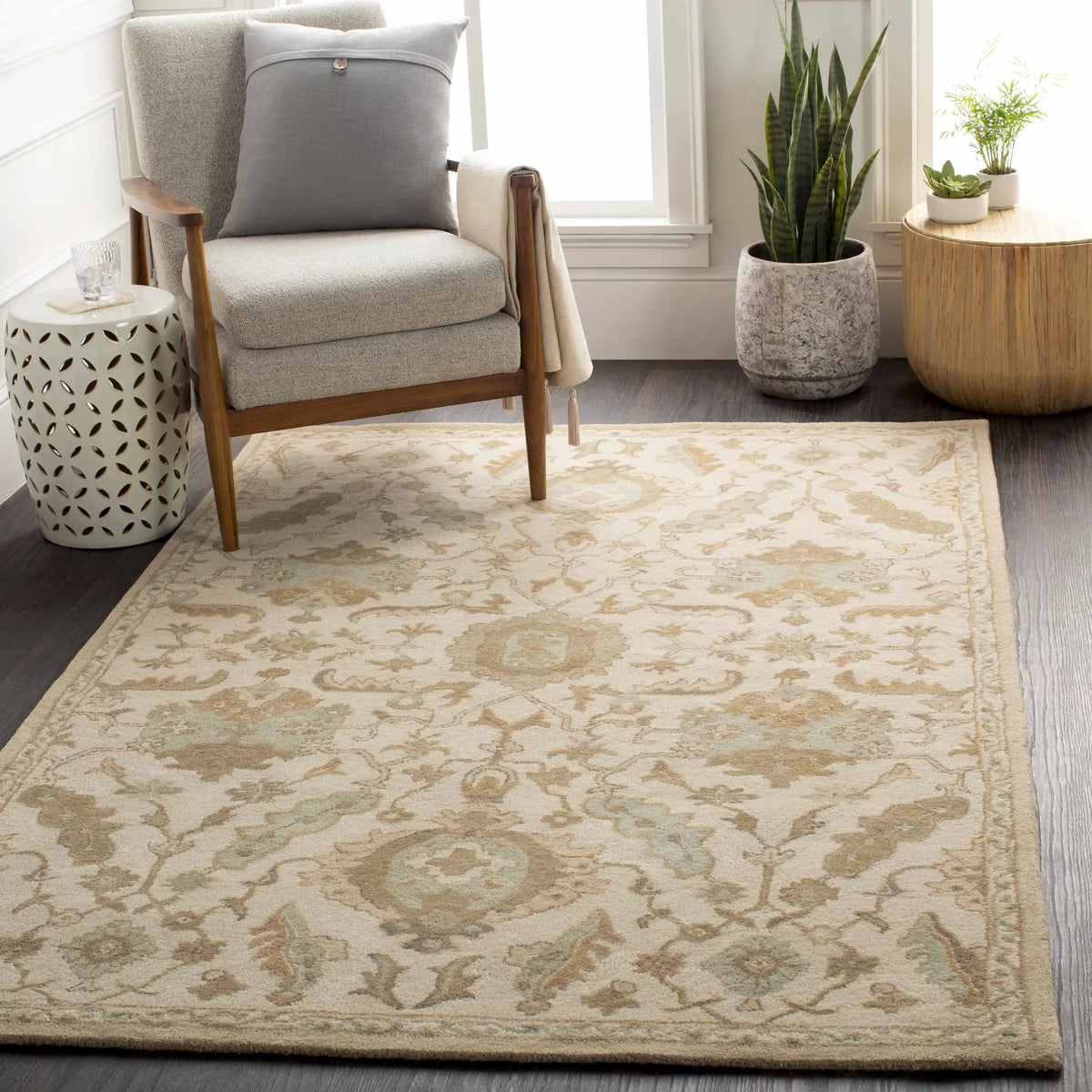 Carrolltown Area Rug, installed in a room