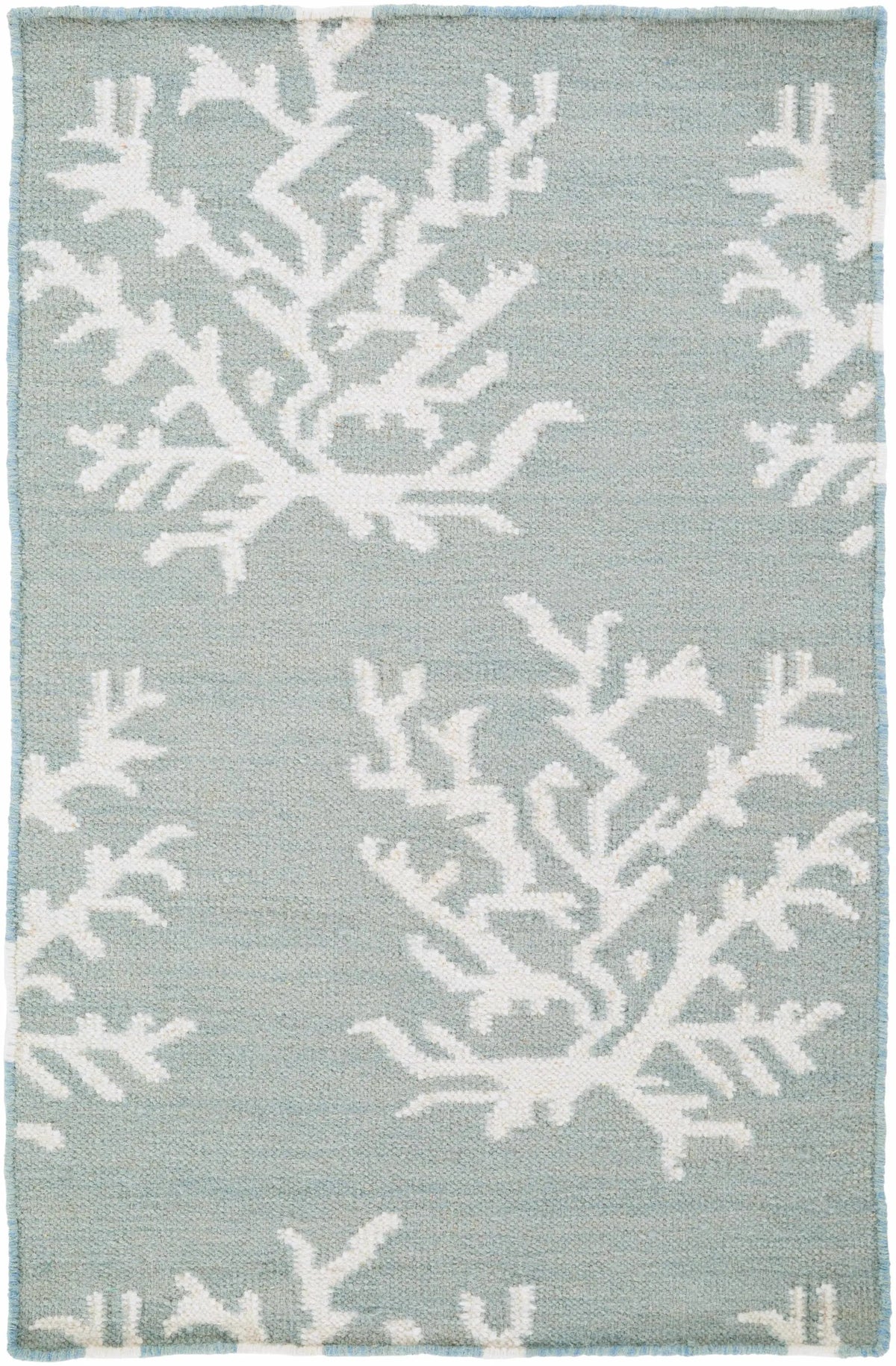 Carversville Ice Blue Botanical Wool Rug - Clearance, photo 8 of 12