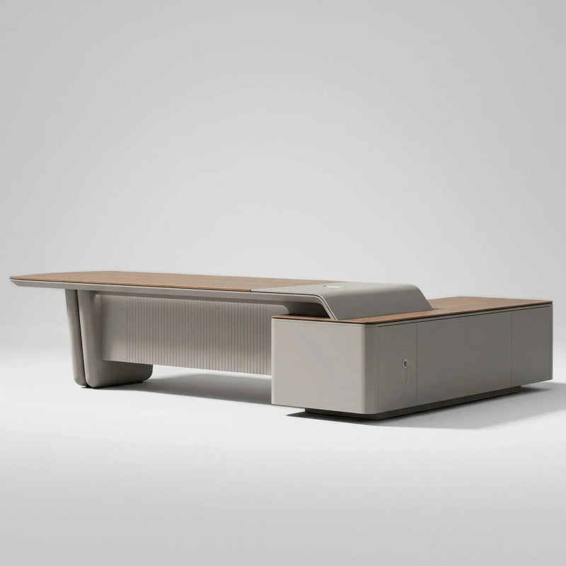 Caster · Modern L-Shaped Executive Desk by Arc Grove