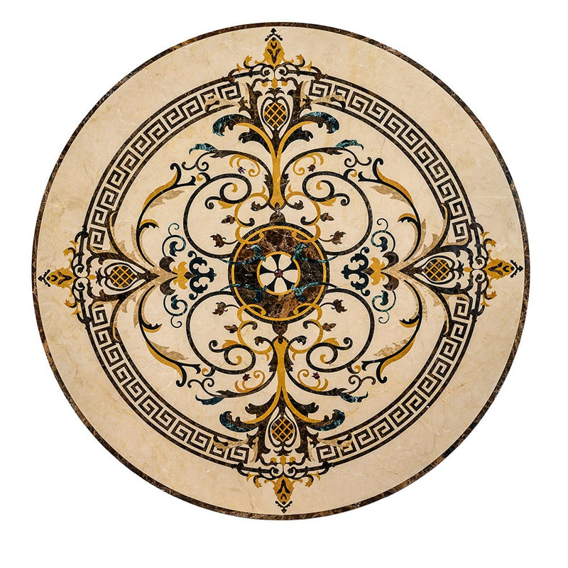 Cassina Multi Finish Round Marble Medallions 36x36 Marble Multi Finish 36x36 Medallions