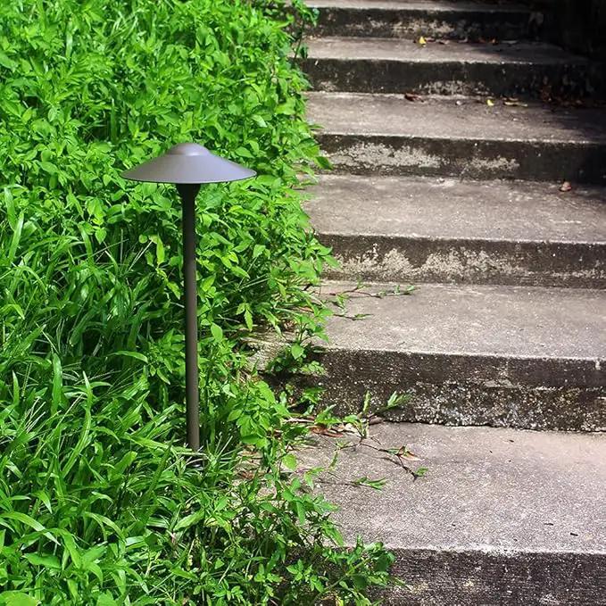 Cast Aluminum Low Voltage Landscape Lighting Pathway Lights Included Ground Spike,Wire Connectors Free Replaceable 3 Watts G4 LED Bulb Warm White 2-Pack by Outdoor Solar Outlet