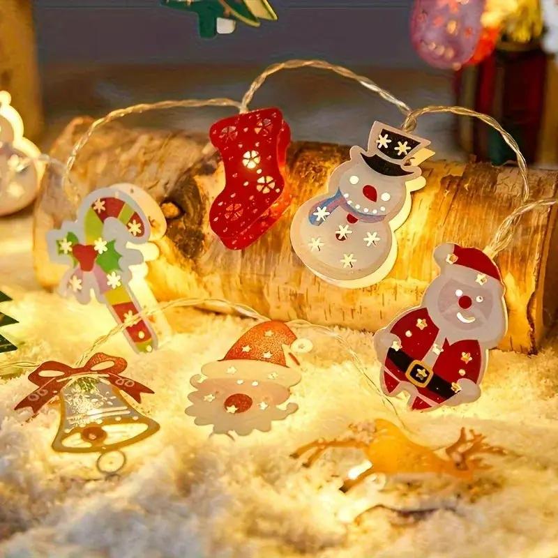 Cast Iron Christmas Garland 20 LED Warm White Lights by House Of Avana