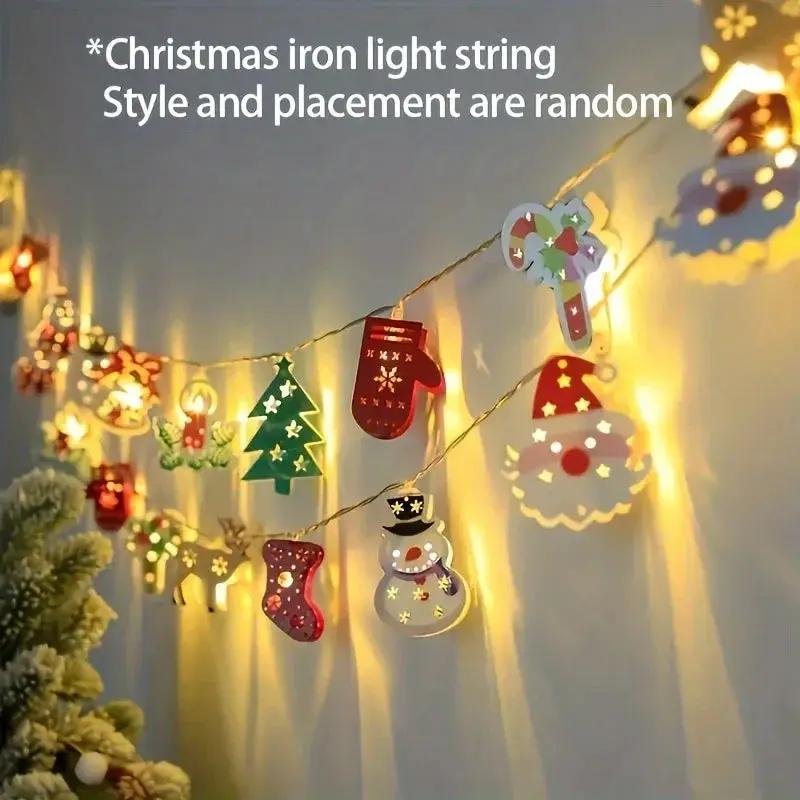 Cast Iron Christmas Garland 20 LED Warm White Lights by House Of Avana