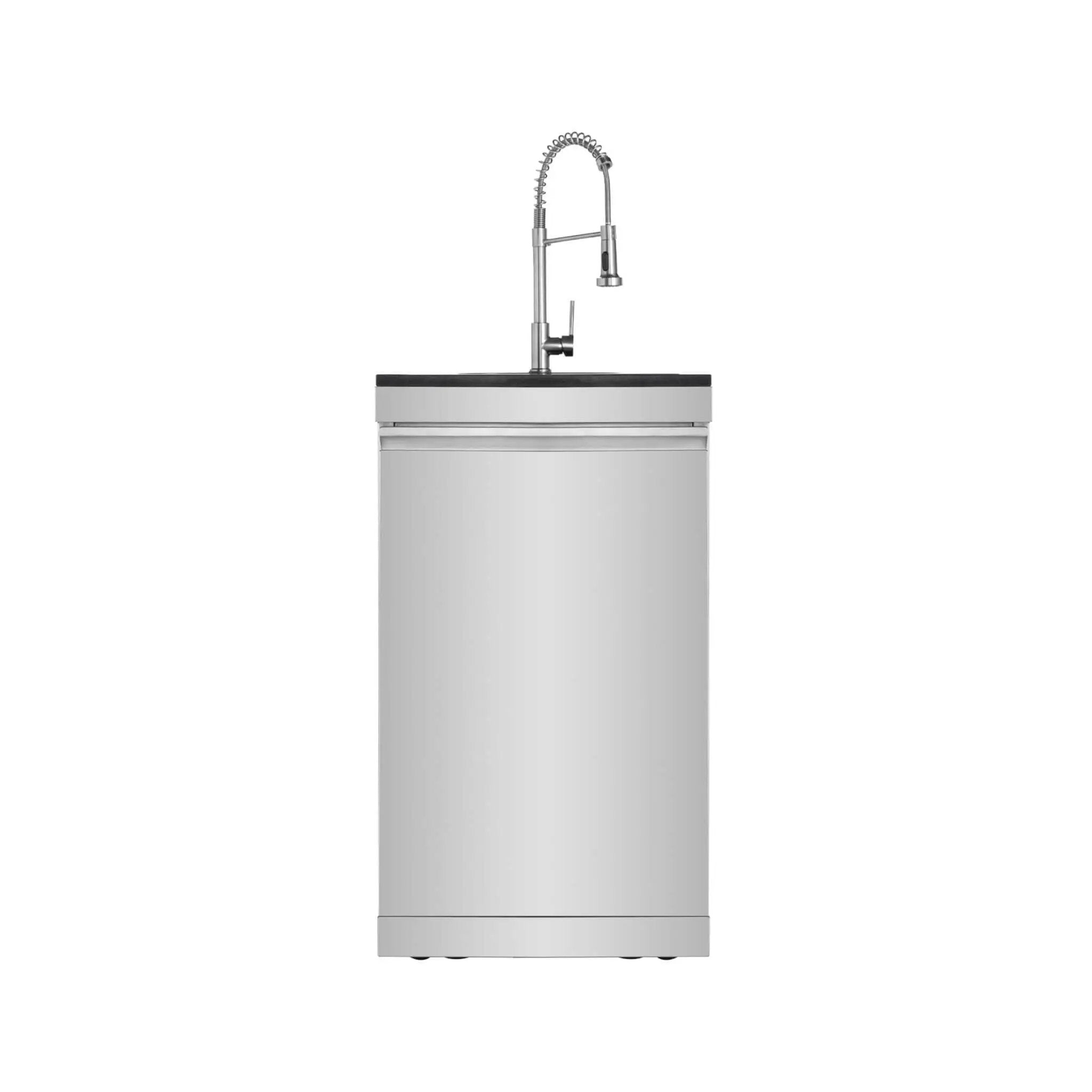 Castelle Flame Capri 96-Inch 6-Burner 85000 BTU Outdoor Kitchen Liquid Propane Grill Island With Fridge (SAK42895) by SAKSBY WHOLESALE