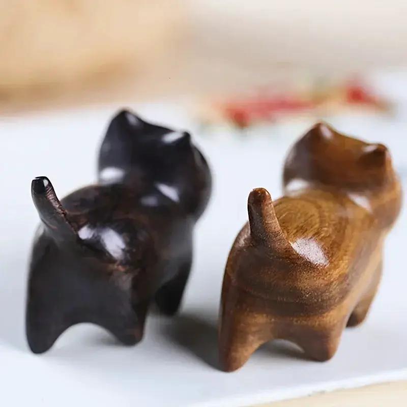 Cat Pen Holder - Solid Wood Desk Organizer by House Of Avana