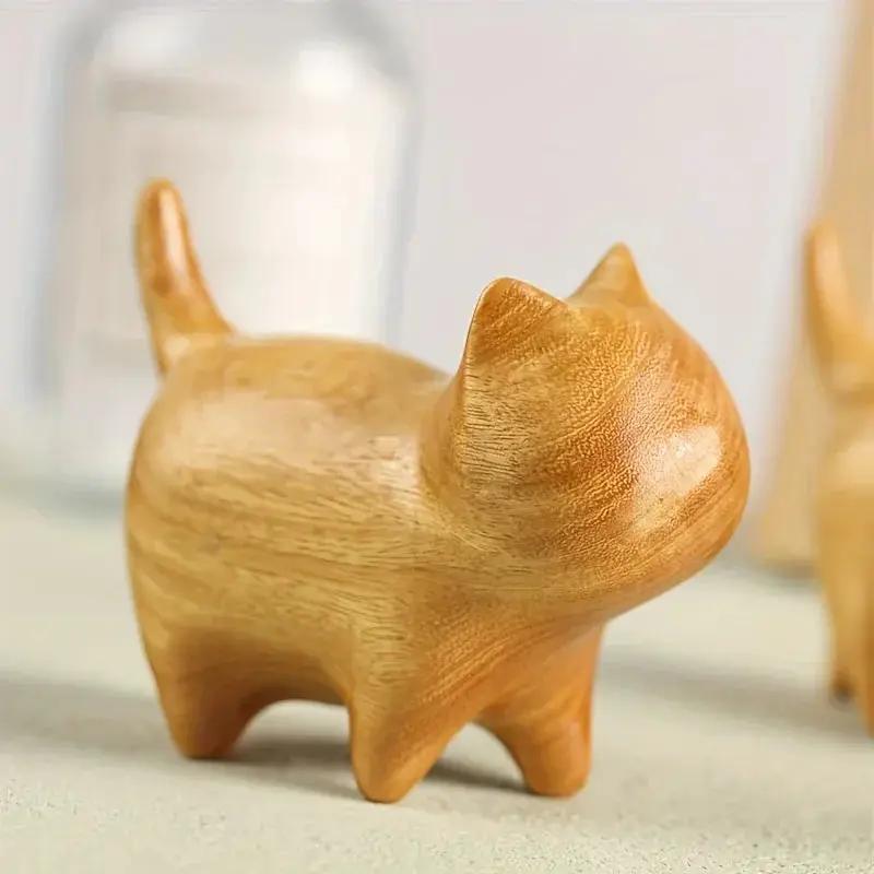 Cat Pen Holder - Solid Wood Desk Organizer by House Of Avana