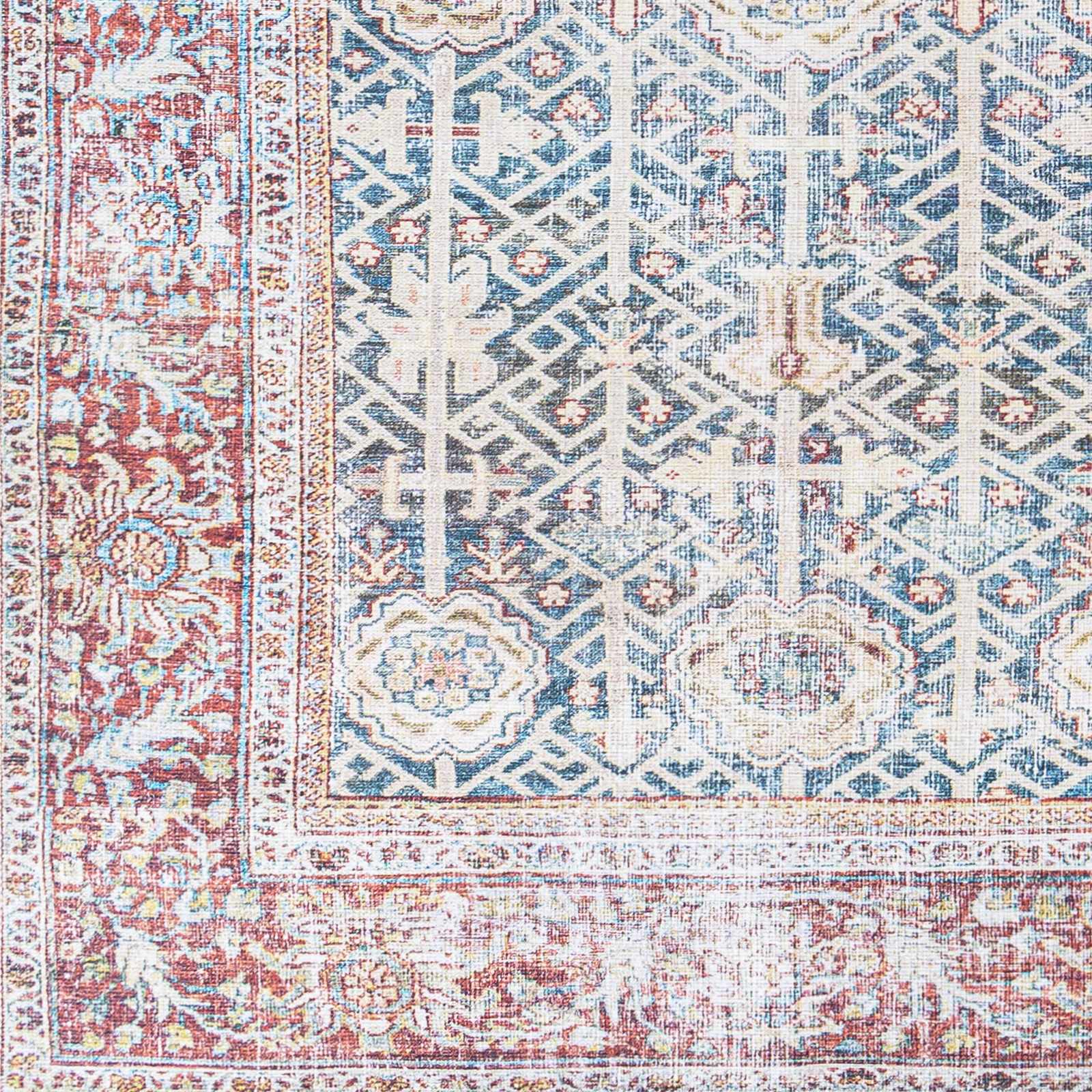 Rust Catadupa Distressed Washable Area Rug - Clearance by Boutique Rugs