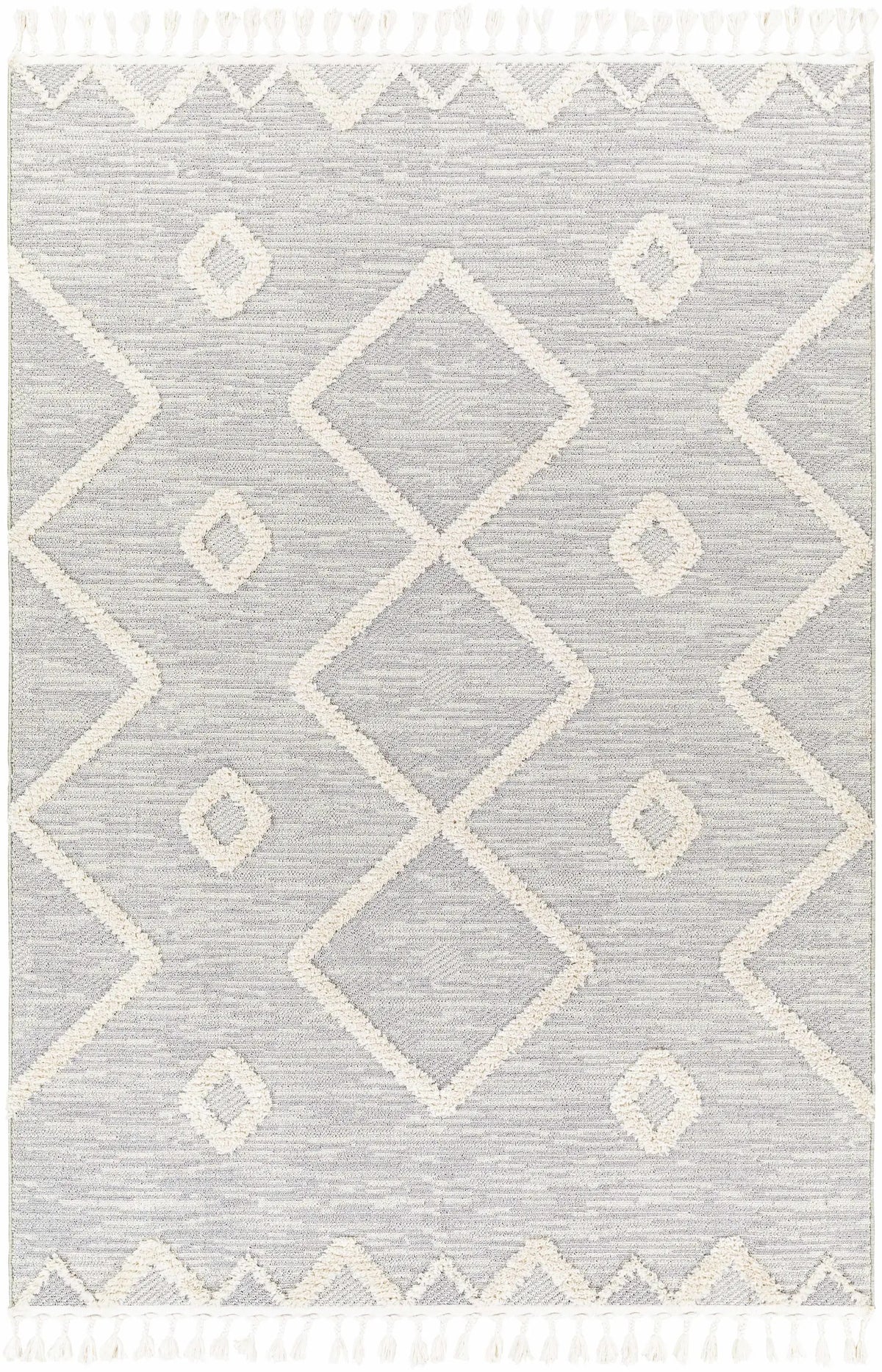 Cauldwell High/Low Pile Rug with Tassels - Clearance