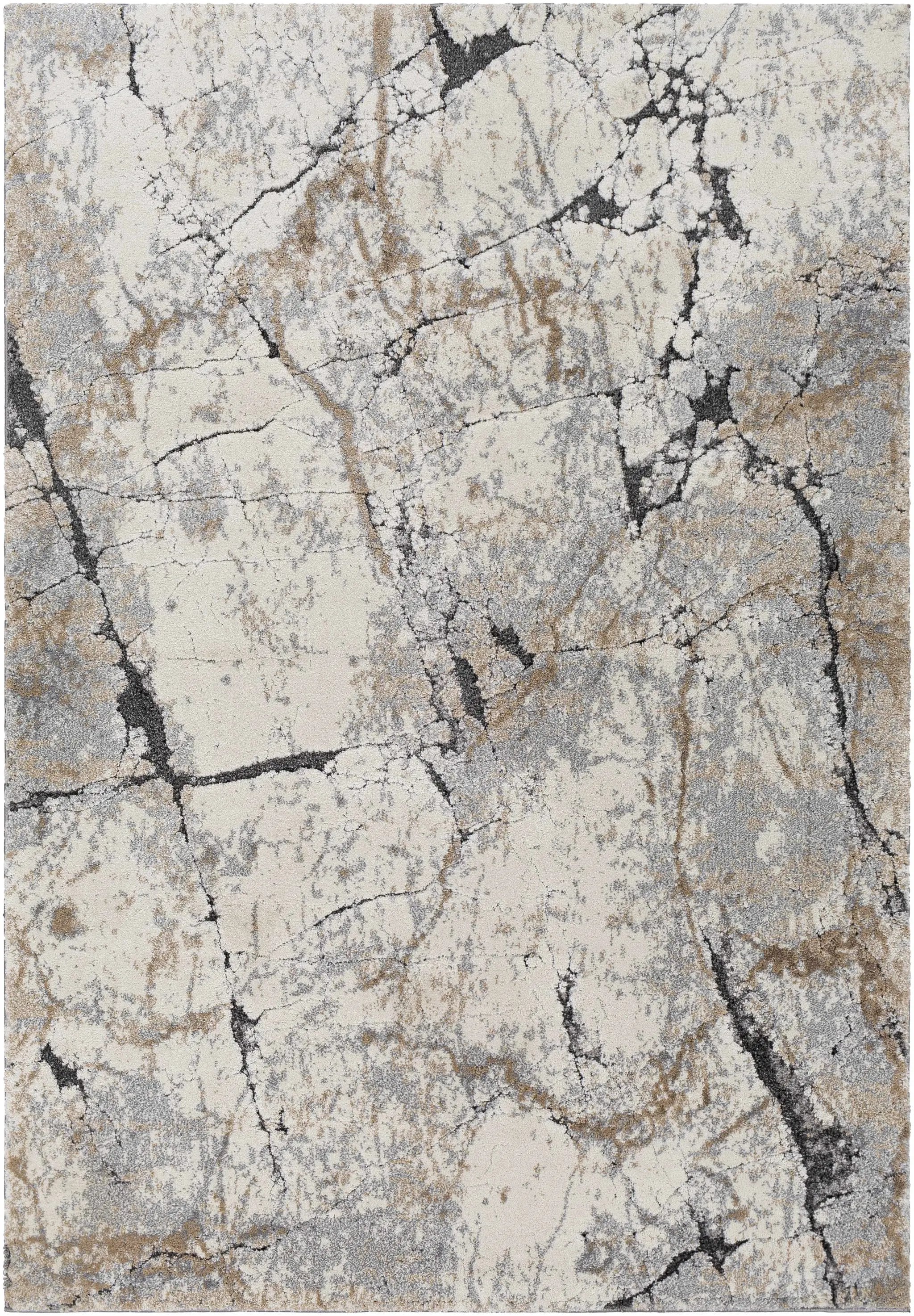 Cavetown Gray Marble Thick Rug by Boutique Rugs
