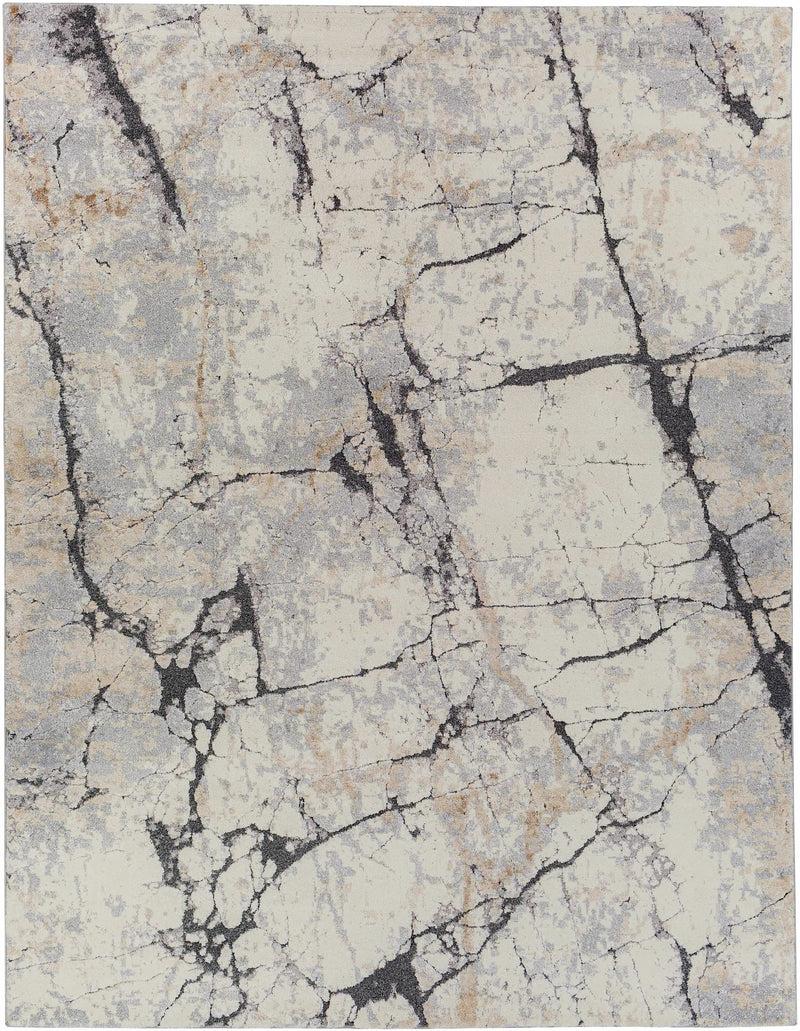 Cavetown Gray Marble Thick Rug by Boutique Rugs