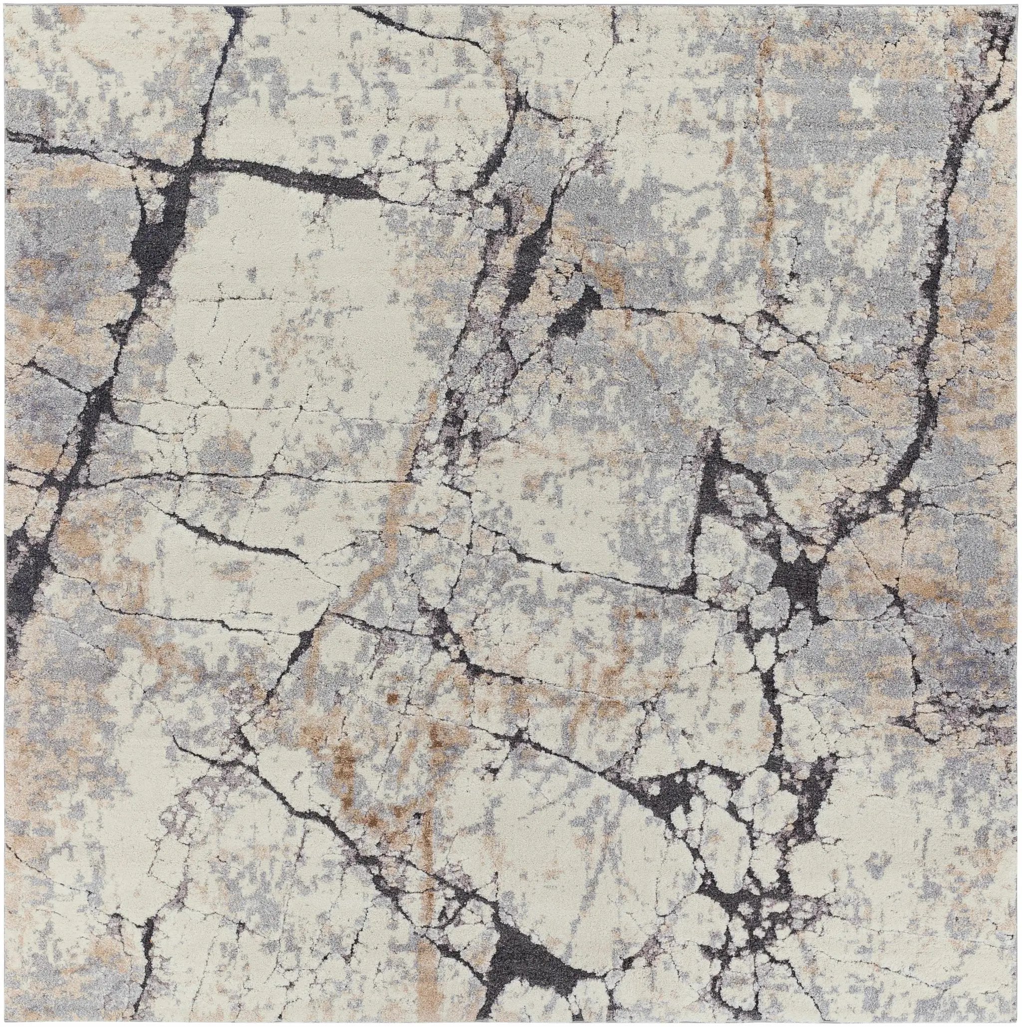 Cavetown Gray Marble Thick Rug by Boutique Rugs