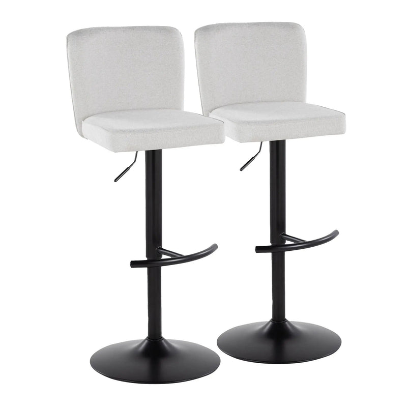 Henry - Contemporary Adjustable Barstool & Swivel With Rounded T Footrest (Set of 2) by Unique Piece Furniture