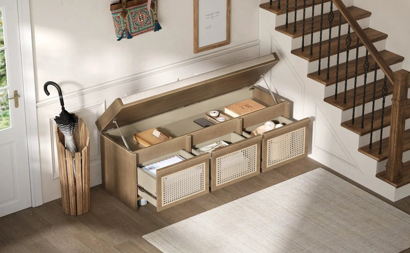 TREXM 48" Entryway Shoe Bench by HouseOfZazla