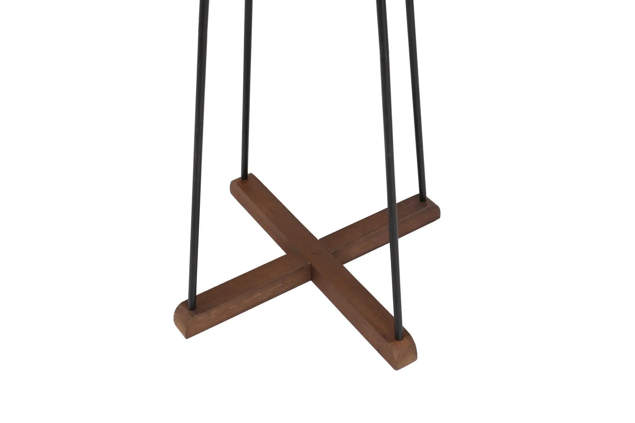 Reclaimed Wood And Metal Freestanding Coat Rack With Hooks Use In Bedroom, Living Room - Natural by HouseOfZazla