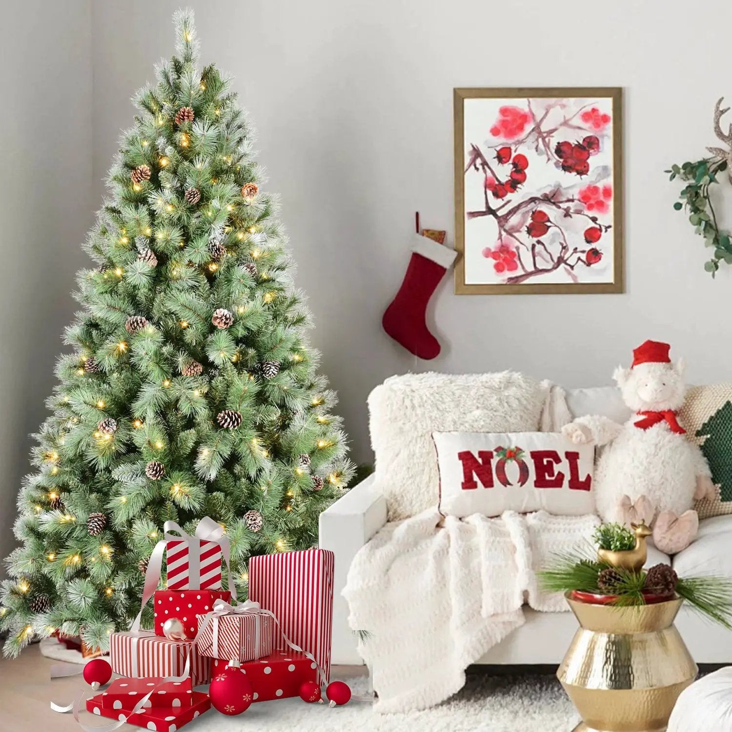 9FT Christmas Tree with 700 Warm Lights by HouseOfZazla