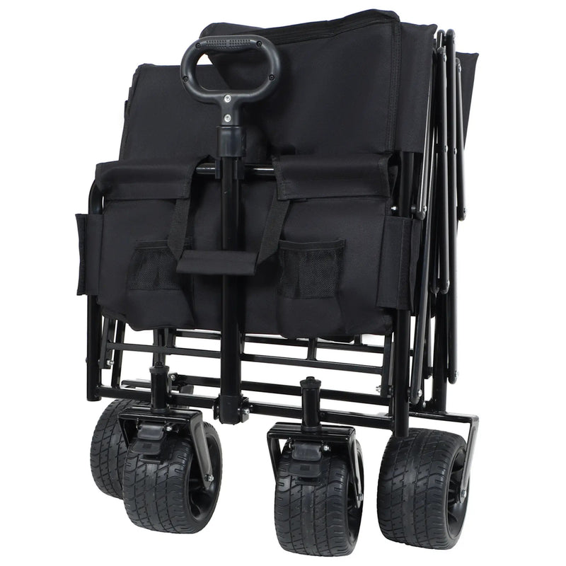 3-in-1 Convertible Folding Wagon Cart with Bench Seat & Storage by HouseOfZazla