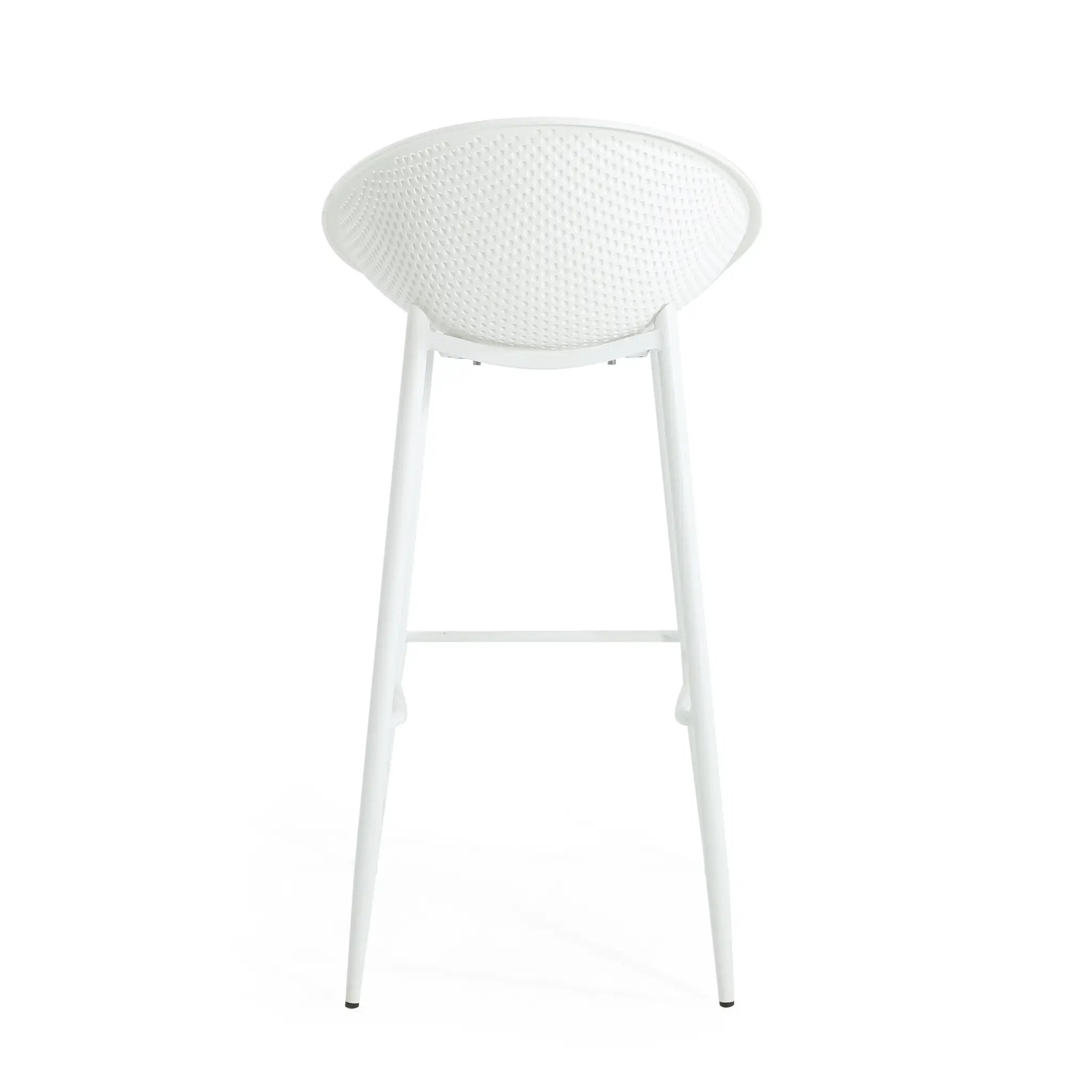 Modern Gable Outdoor Barstool Set of 2 in White by HouseOfZazla