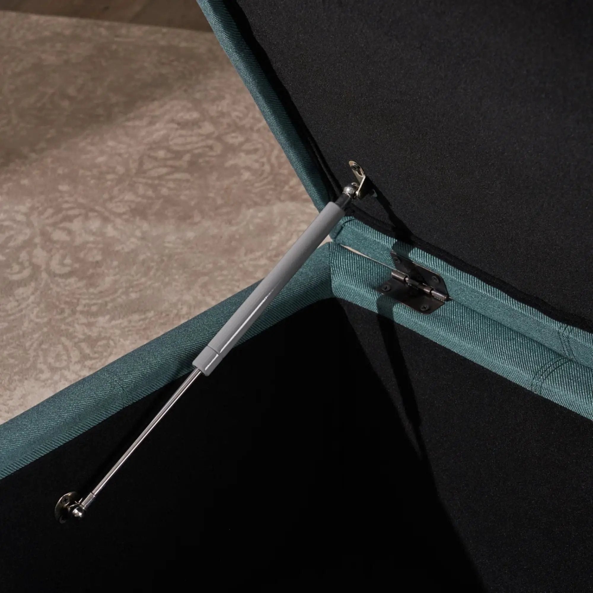 Tufted Square Storage Ottoman, Dark by HouseOfZazla