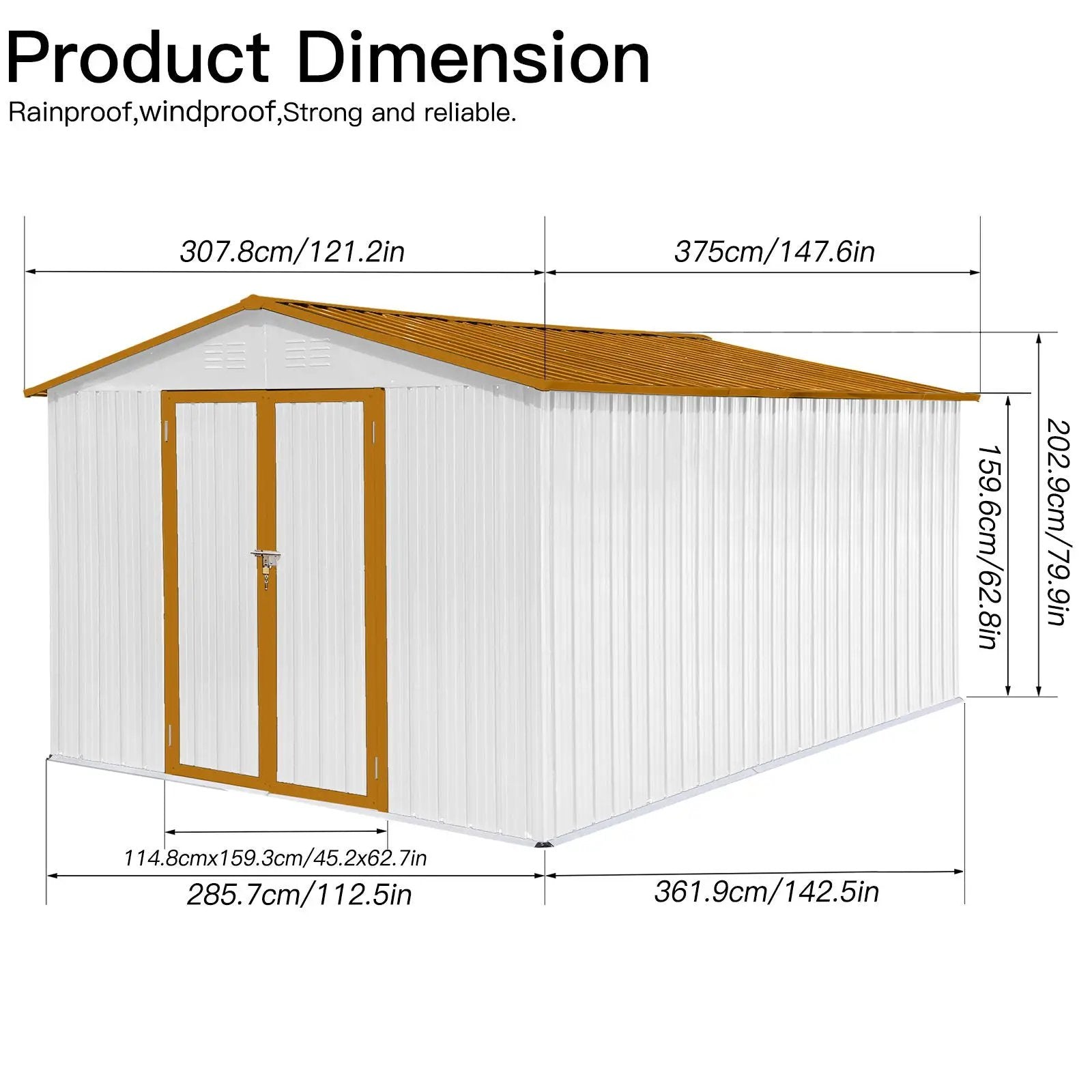 10' x 12' Garden Sheds Outdoor Storage Sheds by HouseOfZazla