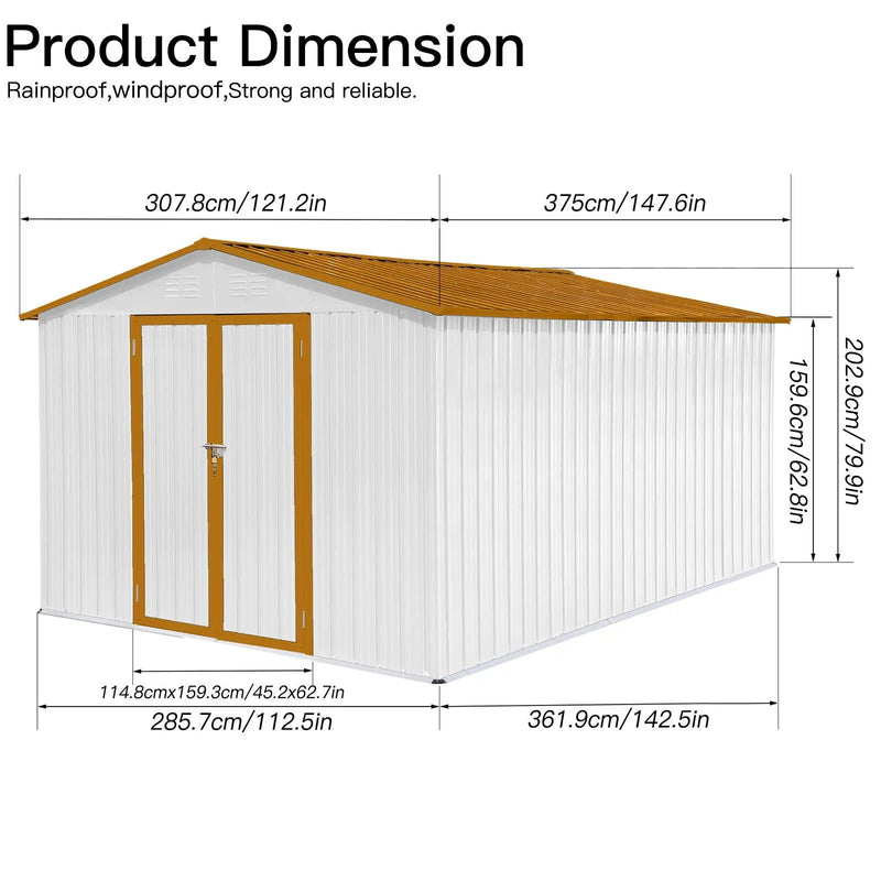 10' x 12' Garden Sheds Outdoor Storage Sheds by HouseOfZazla