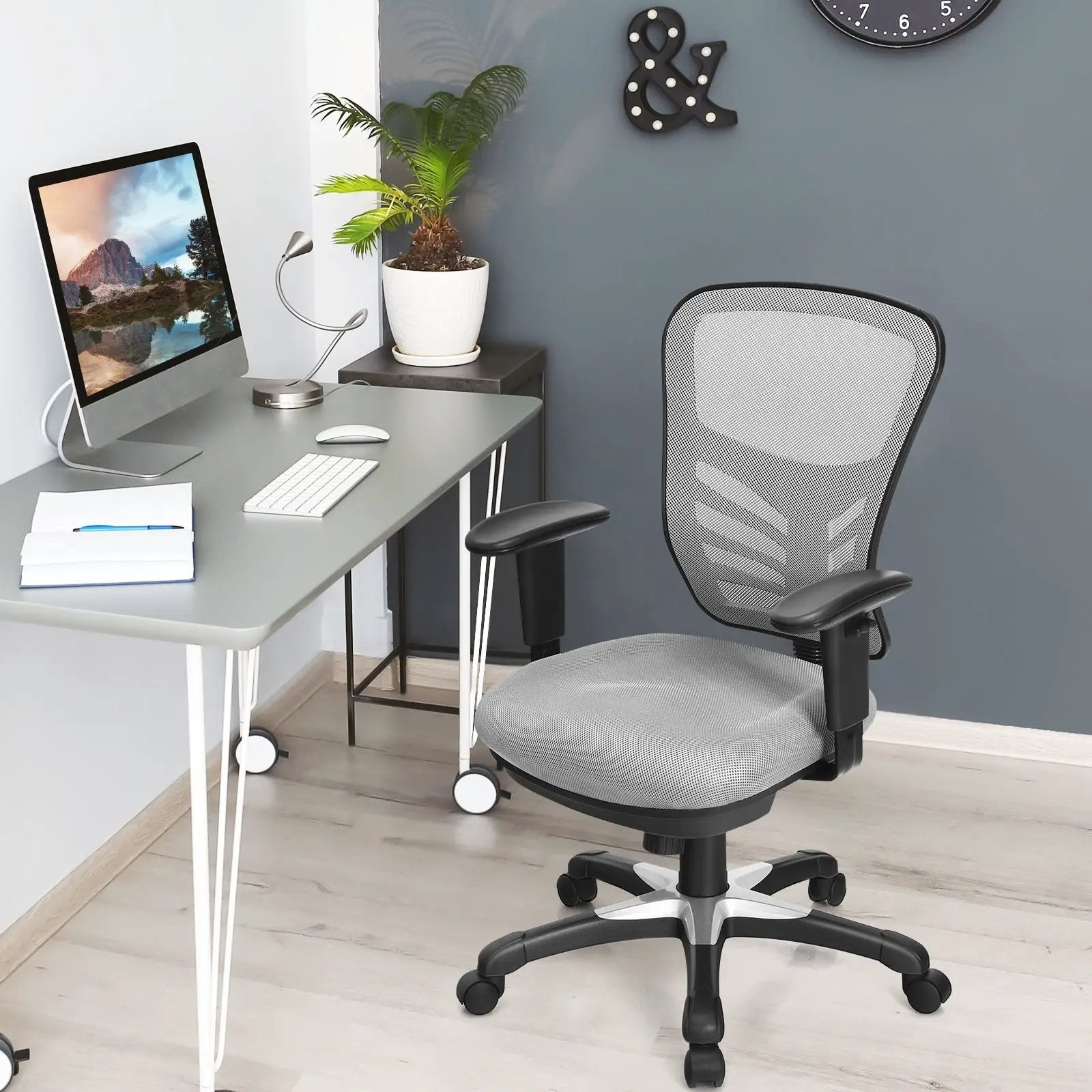Ergonomic Mesh Office Chair with Adjustable Back Height and Armrests by DirectDeals