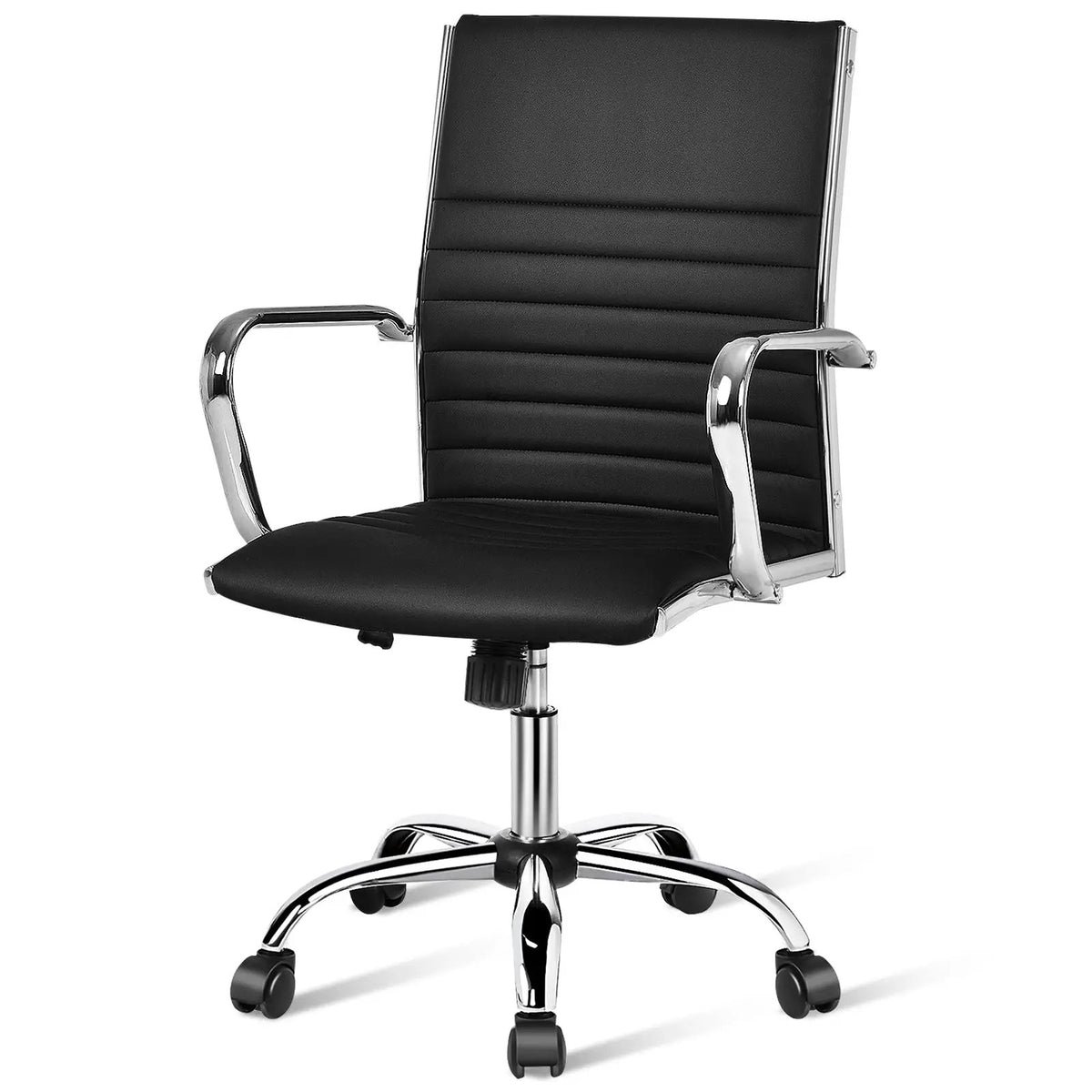 High Back Ribbed Office Chair with Armrests, photo 3 of 9