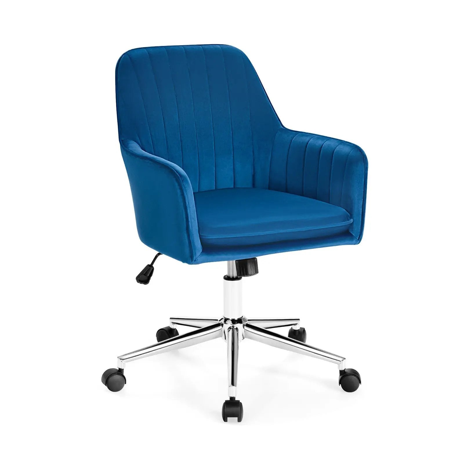 Velvet Accent Office Armchair with Adjustable Swivel and Removable Cushion by DirectDeals