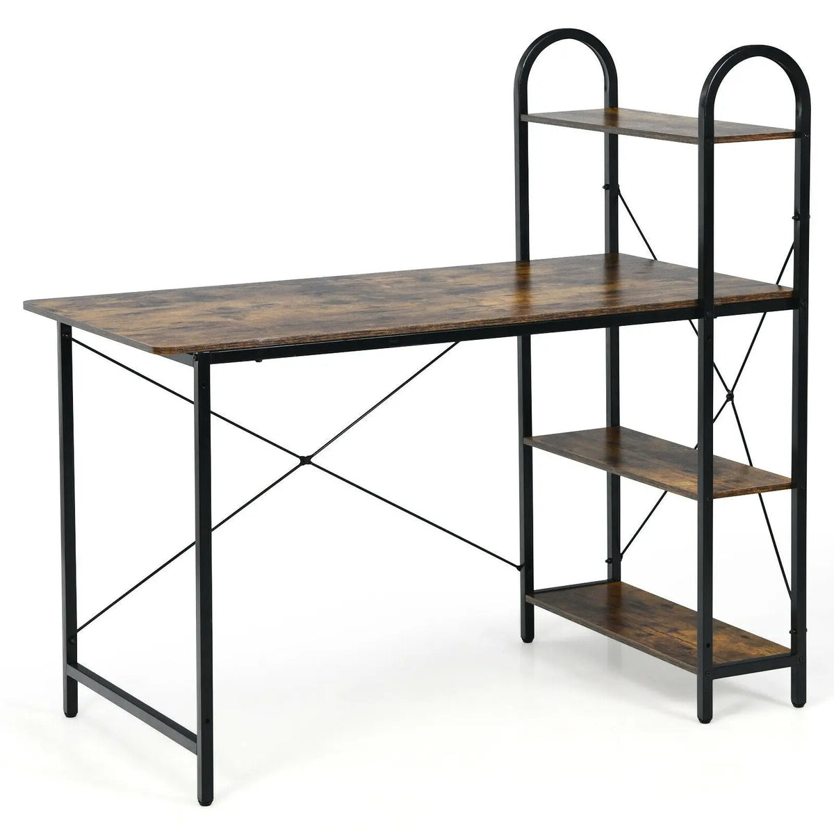48-Inch Reversible Computer Desk with Storage Shelf, photo 5 of 16