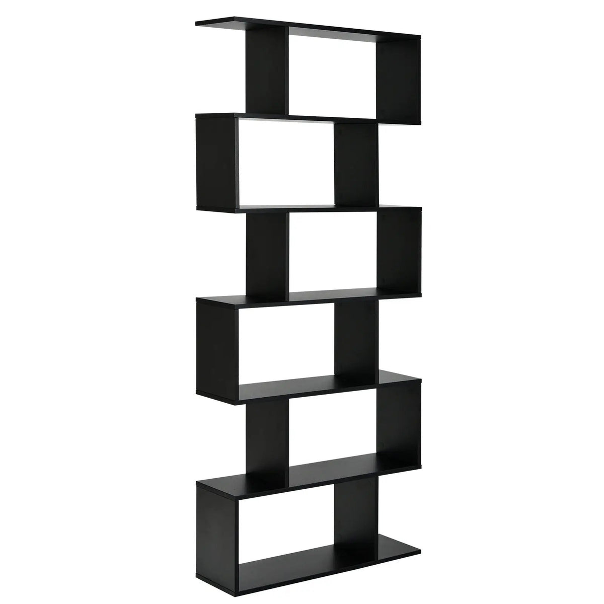 6 Tier S-Shaped Bookshelf Storage Display Bookcase Decor Z-Shelf, photo 9 of 10