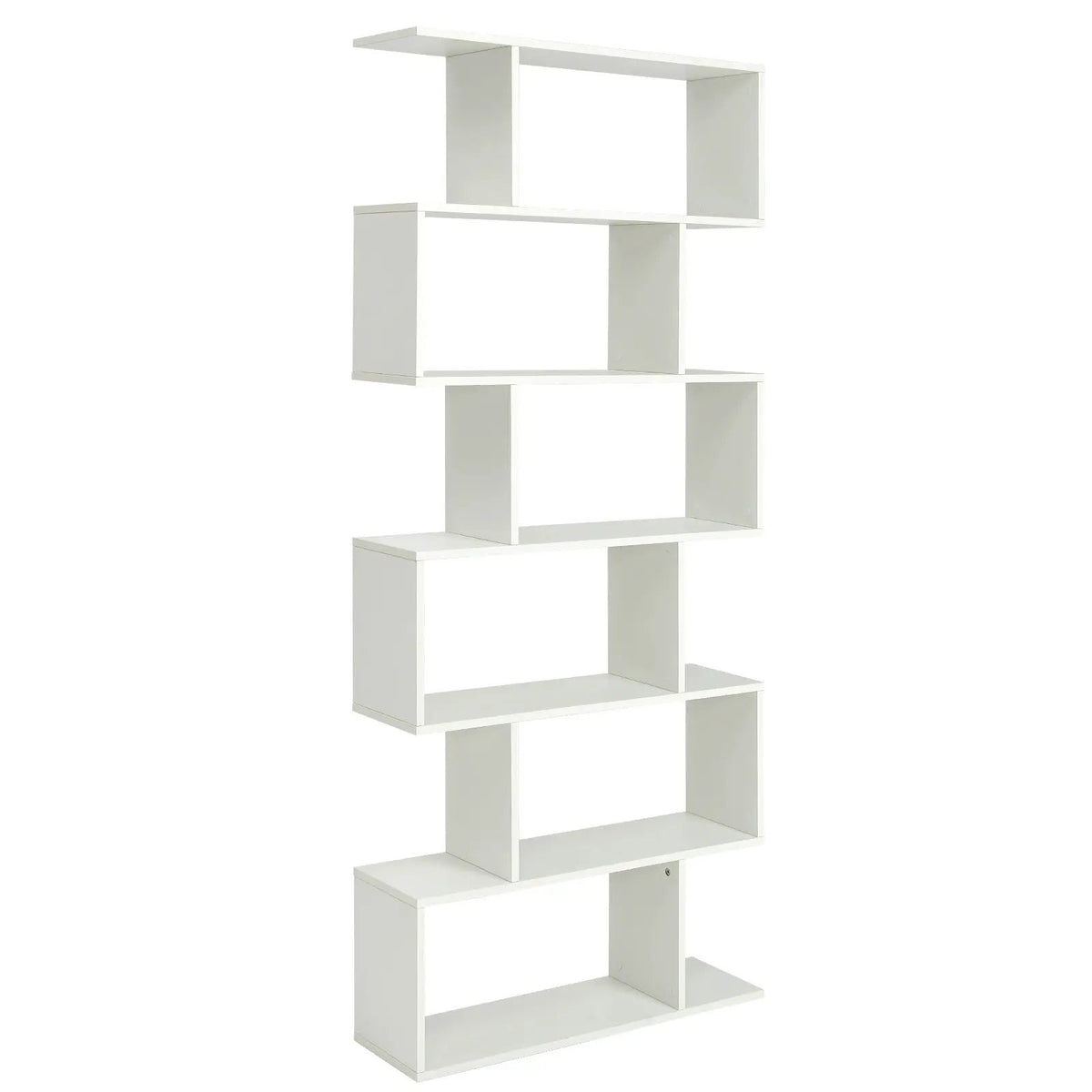 6 Tier S-Shaped Bookshelf Storage Display Bookcase Decor Z-Shelf, photo 10 of 10