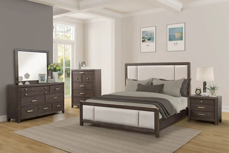 Upholstered Headboard & Footboard With Traditional Styling Bed by HouseOfZazla