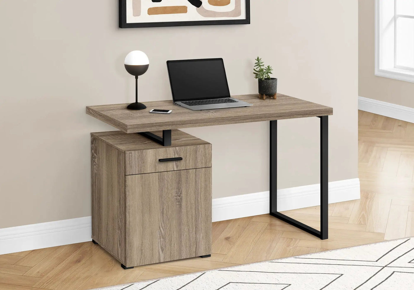 Computer Desk, Home Office, Laptop, Left, Right Set-Up, Storage Drawers, Work, Contemporary, Modern by Unique Piece Furniture