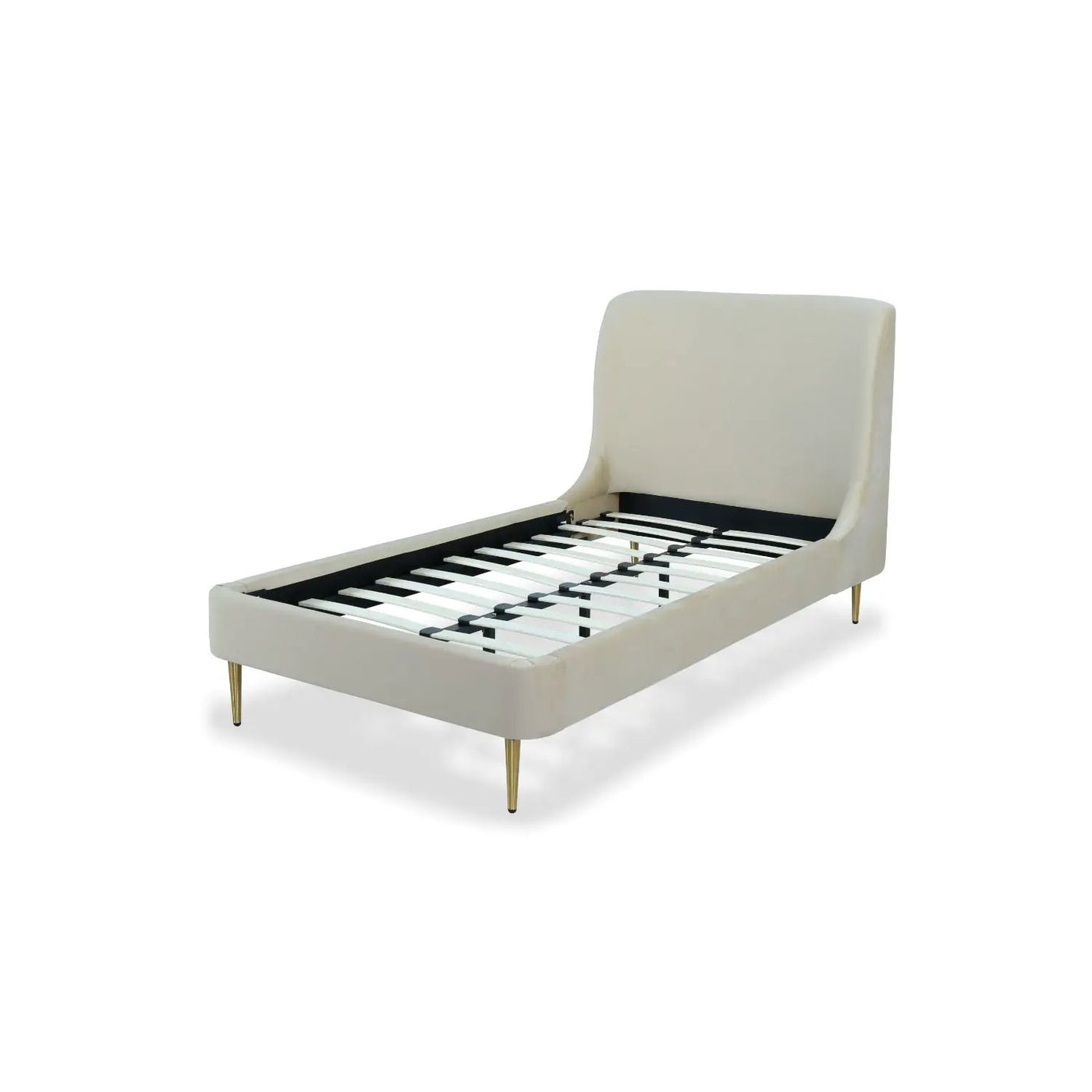 Mid-Century Modern Upholstered Bed With Curved Headboard by HouseOfZazla