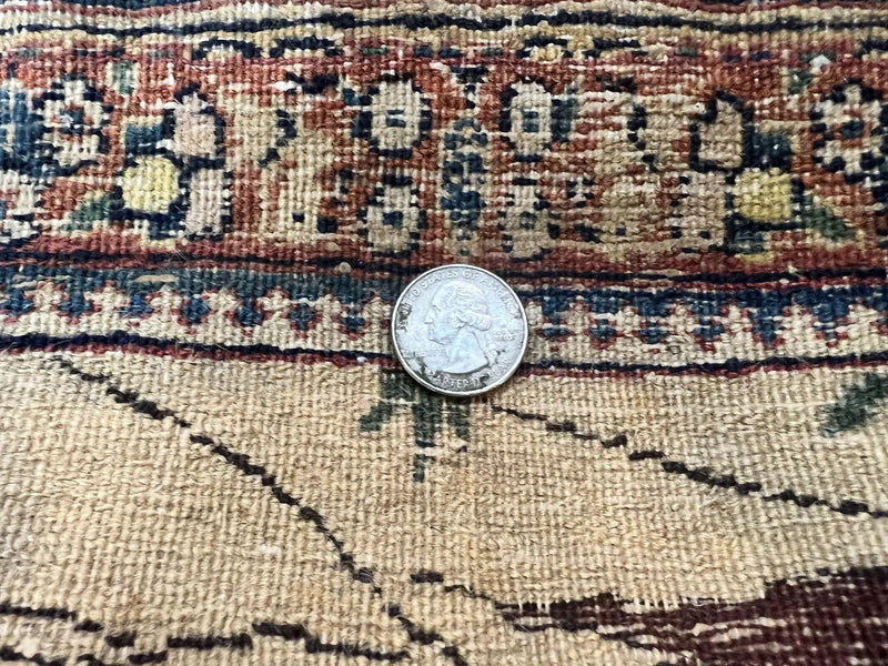 Antique Persian Kirman Rug 2 x 2.5, Small Hand Knotted Wool Carpet, Lavar Rug, Shepherd with Ram Pictorial Rug #1 by Jewel Rugs