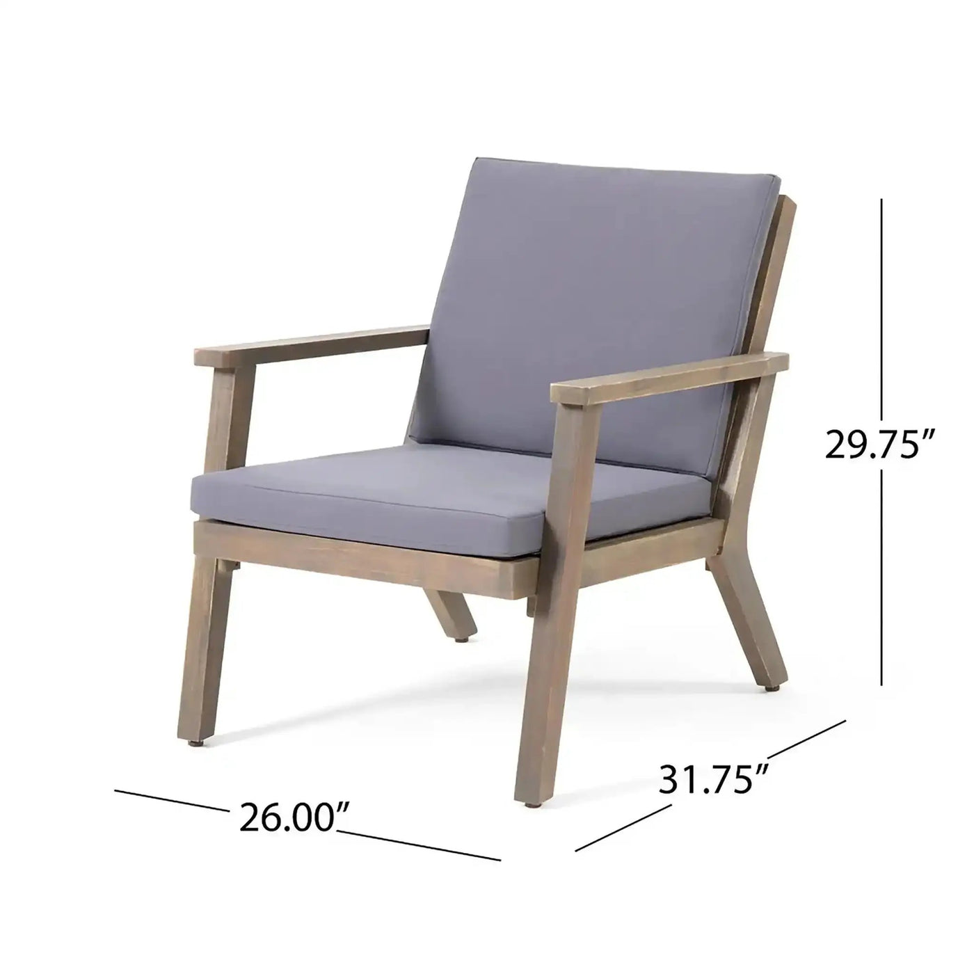 Avacyn Outdoor Acacia Wood 4-Seater Chat Set with Cushions by HouseOfZazla