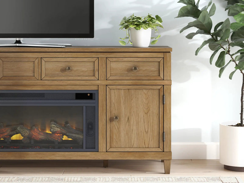 Sharlance - 81" TV Stand With Electric Fireplace by Unique Piece Furniture