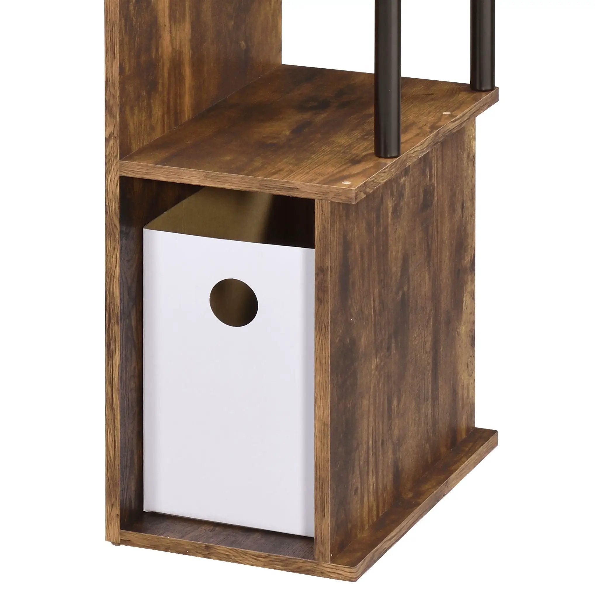 Lyphre - Computer Desk - Weathered Oak / Black by Unique Piece Furniture