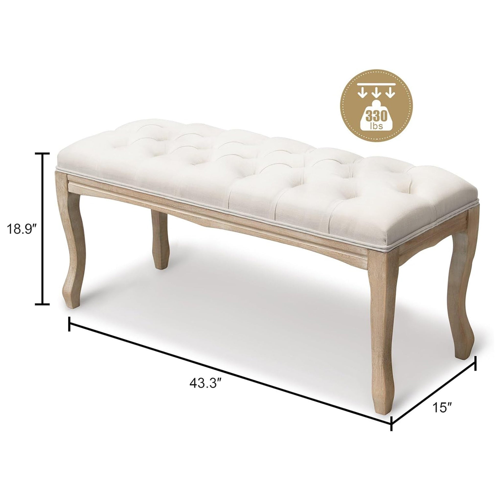 Bedroom Bench French Vintage Tufted Entryway Bench by HouseOfZazla