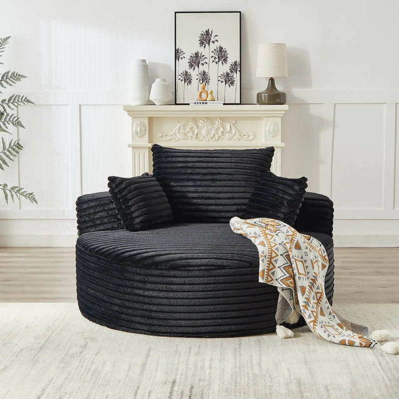 Fluffy Modern Sleeper Chair in Corduroy by HouseOfZazla