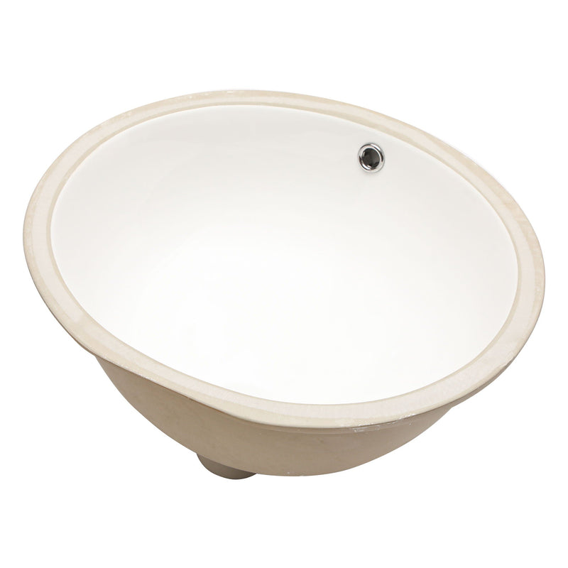 Elegant Ceramic Oval Undermount Bathroom Sink With Overflow by HouseOfZazla