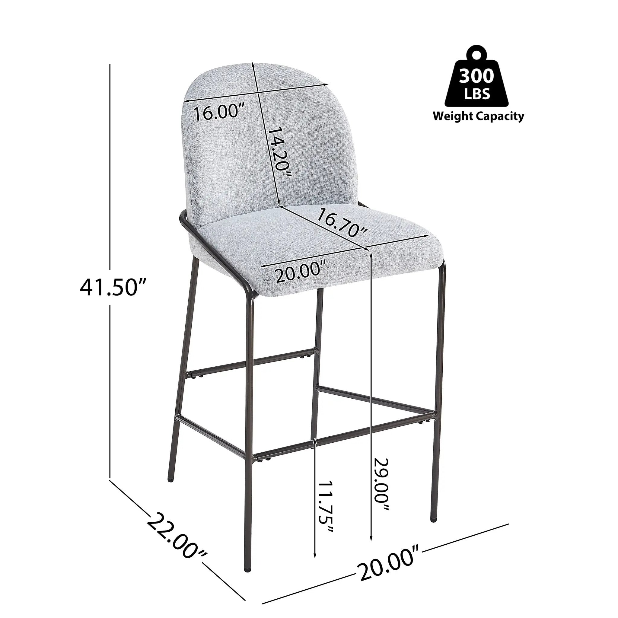 Galen Indoor Metal Upholstered Barstool by HouseOfZazla