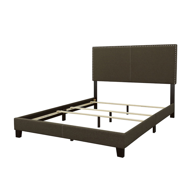 Queen Bed With Nailhead Trim - Charcoal by HouseOfZazla
